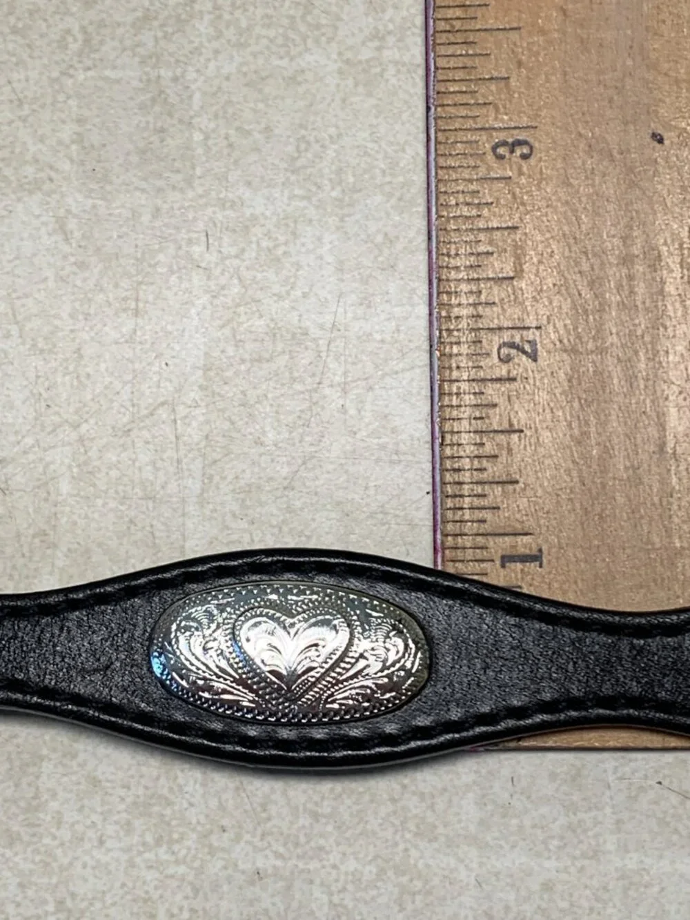 Women's 36 SILVER CREEK CLASSICS Black Western Leather Concho Belt & Buckle